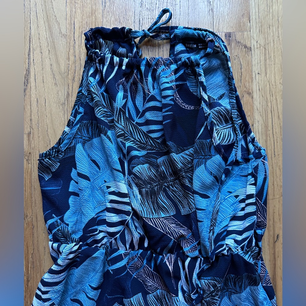 Tropical print split thigh maxi dress - Picture 4 of 7